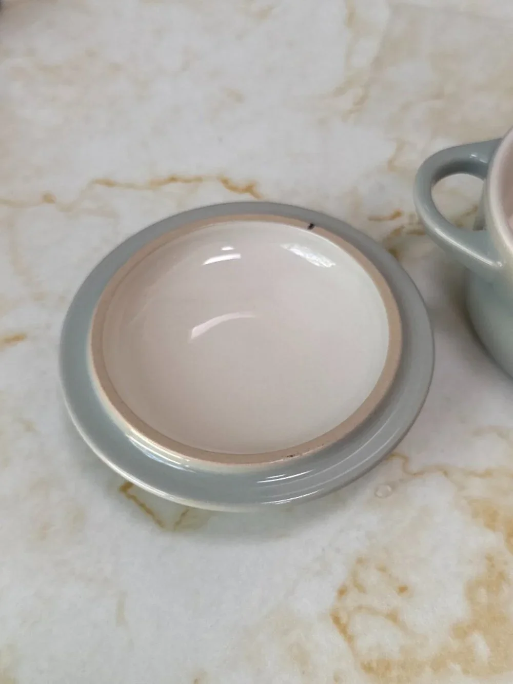 Rare Retired Le Creuset Pistache 10cm Mini Round Cocotte Stoneware